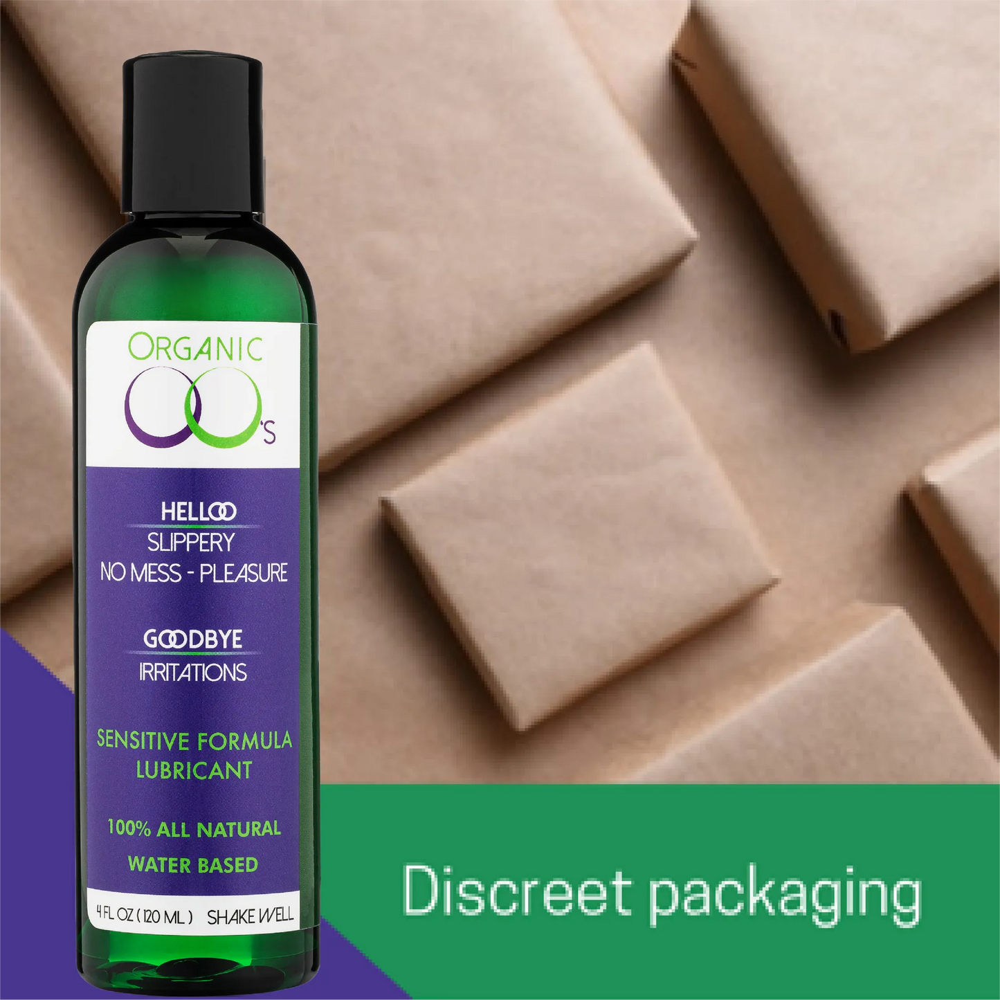 Organic OO's Water Based 100% All Natural Personal Lubricant